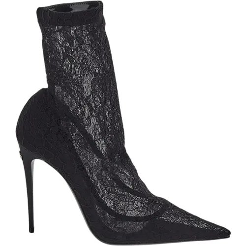 Stylish Heeled Boots for Women , female, Sizes: 7 UK, 6 UK, 8 UK, 3 1/2 UK, 4 UK - Dolce & Gabbana - Modalova