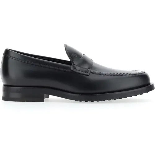 Schwarze flache Schuhe Mocino , Herren, Größe: 40 1/2 EU - TOD'S - Modalova