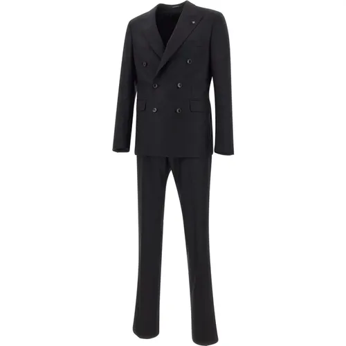 Wool Suit Peak Lapel , male, Sizes: L, XL, S, M, 2XL - Tagliatore - Modalova