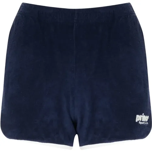 Navy Terry Shorts Active Woman , female, Sizes: XS - Sporty & Rich - Modalova