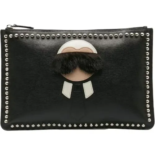 Pre-owned Leder clutches , Damen, Größe: ONE Size - Fendi Vintage - Modalova