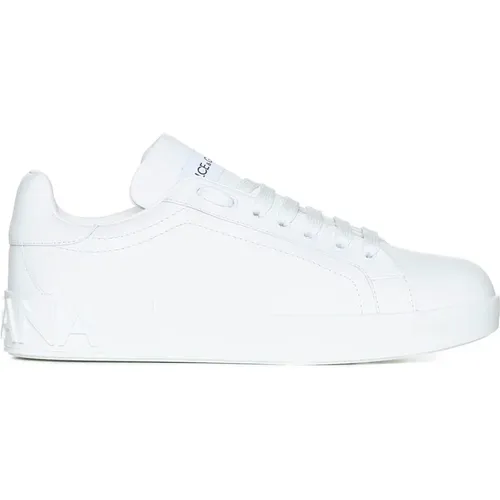 Weiße Sneakers mit geprägtem Logo - Dolce & Gabbana - Modalova