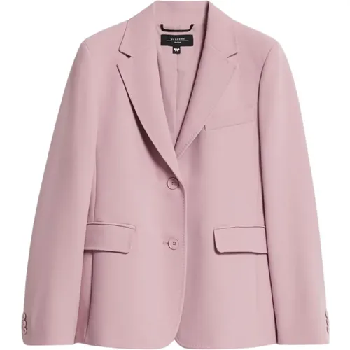 Rosa Blazer aus Stretch-Viskose , Damen, Größe: XS - Max Mara - Modalova