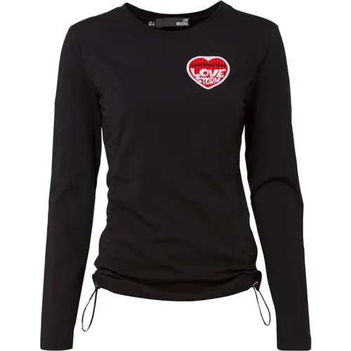 Long Sleeve T-Shirt , female, Sizes: S, L - Love Moschino - Modalova