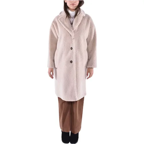 Teddy Salmon Coat Classic Collar , female, Sizes: 3XS, 2XS - Max Mara Weekend - Modalova