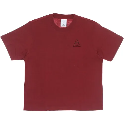 Triangle Relax Tee Bloodstone T-Shirt , male, Sizes: XS - HUF - Modalova