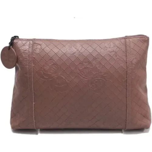Pre-owned Leather clutches , female, Sizes: ONE SIZE - Bottega Veneta Vintage - Modalova