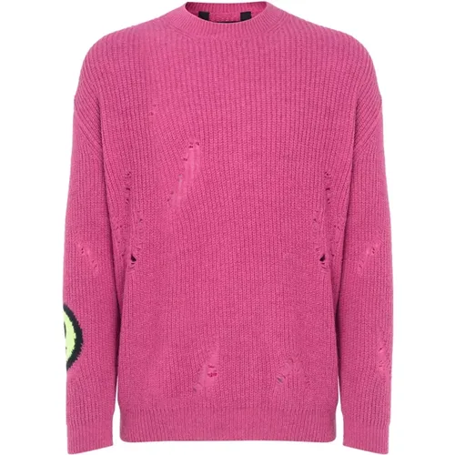 Rosa Wollmischpullover , Herren, Größe: S - BARROW - Modalova