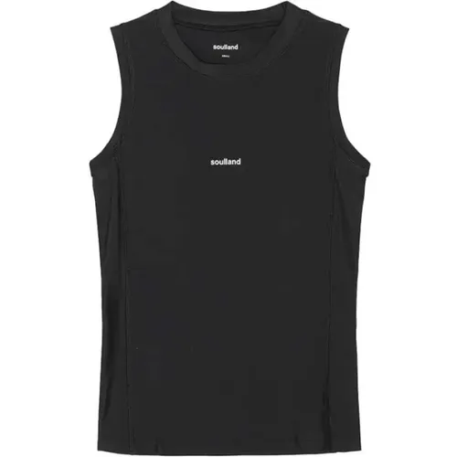 Schwarzes Mira Top Leicht Bequemer Stil , Damen, Größe: Xl/2Xl - Soulland - Modalova