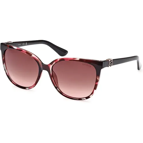 Stylische Sonnenbrille in Bordeaux Gradient , Damen, Größe: 58 MM - Guess - Modalova