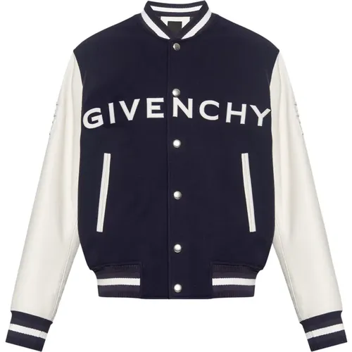 Bomber jacket with logo , male, Sizes: M, L - Givenchy - Modalova