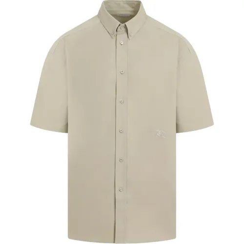 Cotton Shirt Short Sleeve , male, Sizes: S, XL, M, L - Burberry - Modalova