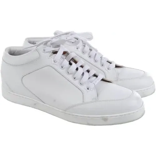 Pre-owned Leather sneakers , female, Sizes: 6 1/2 UK - Jimmy Choo Pre-owned - Modalova