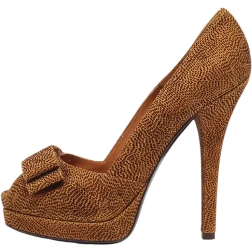 Pre-owned Suede heels , female, Sizes: 7 UK - Fendi Vintage - Modalova