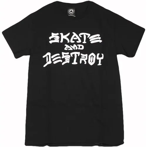 Skate Destroy Tee Schwarz/Weiß , unisex, Größe: XL - Thrasher - Modalova