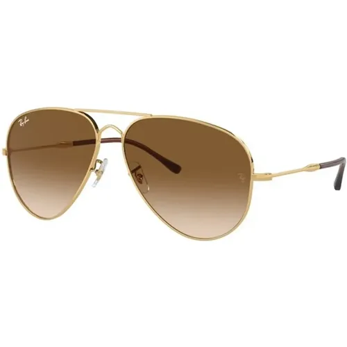 Sonnenbrille mit goldenem Rahmen und transparenten und braunen Gläsern - Ray-Ban - Modalova