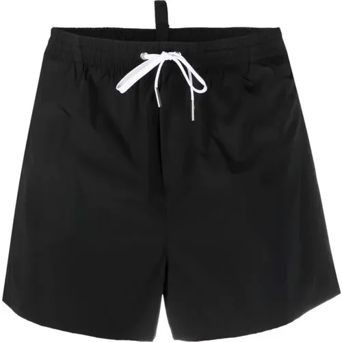 Schwarzer Boxer Midi Strandbekleidung Casual , Herren, Größe: 2XL - Dsquared2 - Modalova