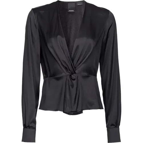Silk Blend Elegance Shirt , female, Sizes: M, L - pinko - Modalova