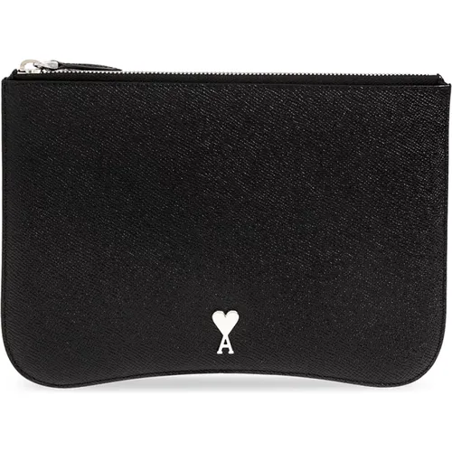 Pouch with logo , unisex, Sizes: ONE SIZE - Ami Paris - Modalova