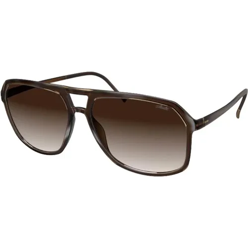 Midtown 4080 Sonnenbrille Dunkel Moka/Braun , Herren, Größe: ONE Size - Silhouette - Modalova