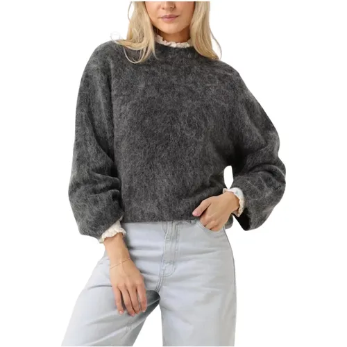 Anneleen Knit O-neck Pullover , Damen, Größe: L - Second Female - Modalova