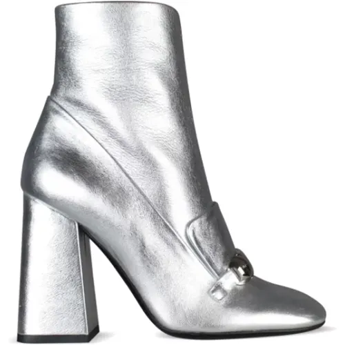 Silberne Brabant Stiefel , Damen, Größe: 37 EU - Burberry - Modalova