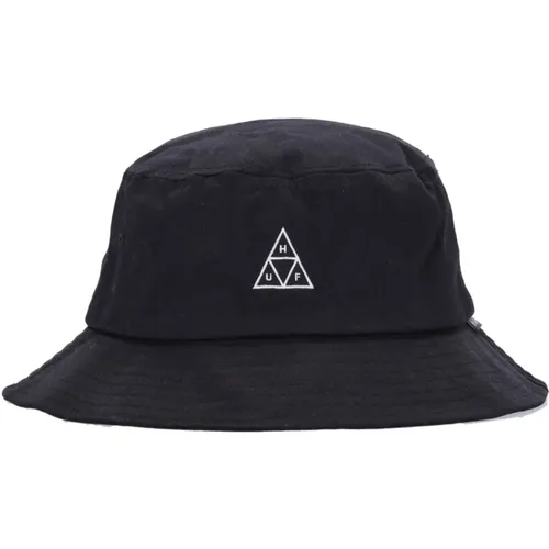 Schwarzer Bucket Hat mit Besticktem Logo - HUF - Modalova