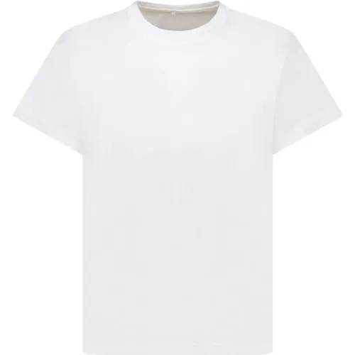 Weiße Baumwoll Logo Print T-Shirt - alexander wang - Modalova