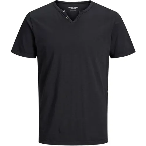 Mens V-Neck T-Shirt , male, Sizes: XS, S - jack & jones - Modalova