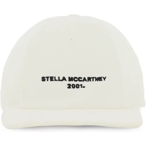 Logo Baseball Cap, Weiße Baumwollleinwand , Damen, Größe: 56 CM - Stella Mccartney - Modalova