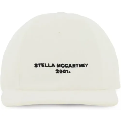 Logo Baseball Cap, Weiße Baumwollleinwand , Damen, Größe: 57 CM - Stella Mccartney - Modalova