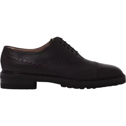 Dark Leather Oxford Shoes , male, Sizes: 10 UK - Manolo Blahnik - Modalova