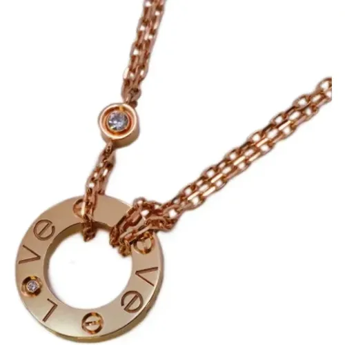 Pre-owned Rose Gold necklaces , female, Sizes: ONE SIZE - Cartier Vintage - Modalova