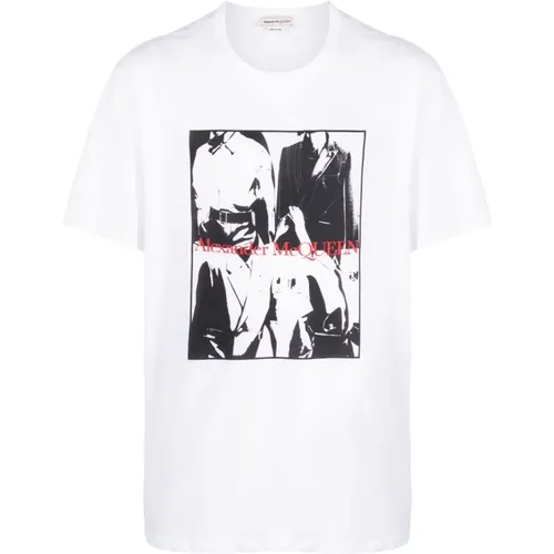 T-Shirt mit Fotodruck , Herren, Größe: S - alexander mcqueen - Modalova