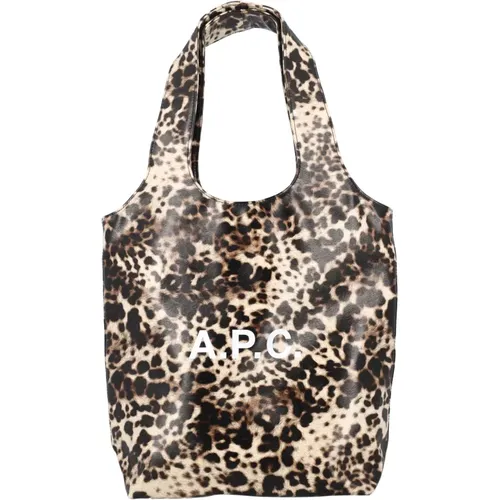 Leopard Print Womens Tote Bag , female, Sizes: ONE SIZE - A.p.c. - Modalova