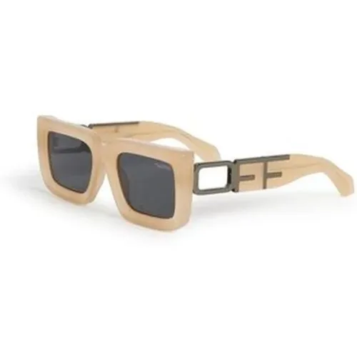 Trendige Boston Sonnenbrille - Off White - Modalova