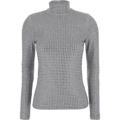 Grauer Pullover Jersey Full , Damen, Größe: M - pinko - Modalova