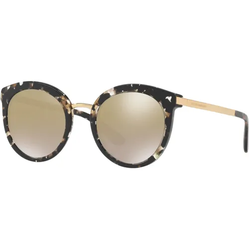 Cube Black Gold Sunglasses , female, Sizes: 52 MM - Dolce & Gabbana - Modalova