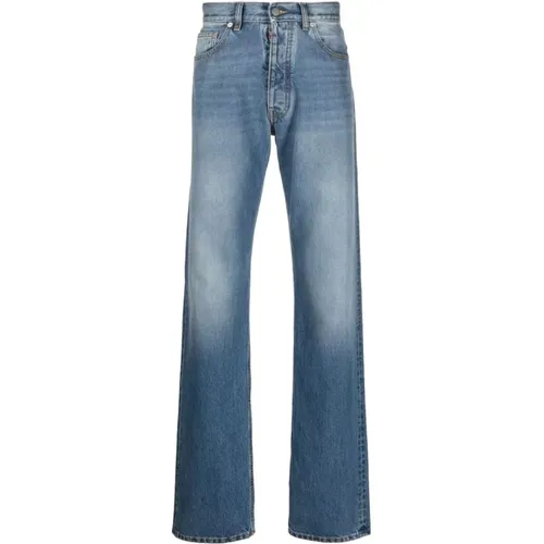 Mens Straight Jeans with Signature Logo , male, Sizes: W30, W32, W29 - Maison Margiela - Modalova