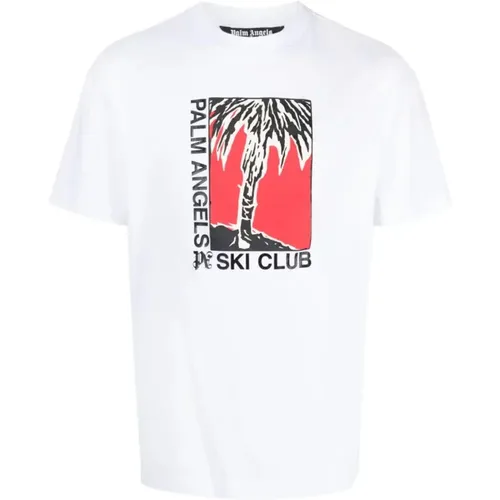 Klassisches Ski Club T-Shirt , Herren, Größe: L - Palm Angels - Modalova