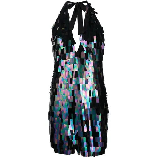 Buntes Pailletten V-Ausschnitt Kleid , Damen, Größe: XS - The New Arrivals Ilkyaz Ozel - Modalova