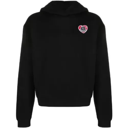 Logo Applikation Hoodie , Herren, Größe: M - Moncler - Modalova