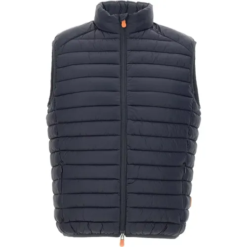 Blaue Herren Gilet, Leichte Nylonjacke , Herren, Größe: 4XL - Save The Duck - Modalova