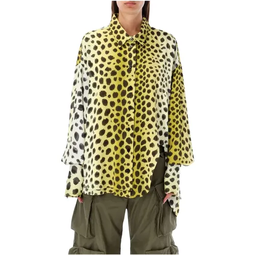 Cheetah Print Oversize Shirt Aw23 - The Attico - Modalova