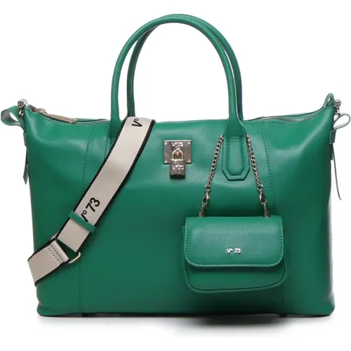 Grüne Doppelgriff Reißverschlusstasche , Damen, Größe: ONE Size - V73 - Modalova