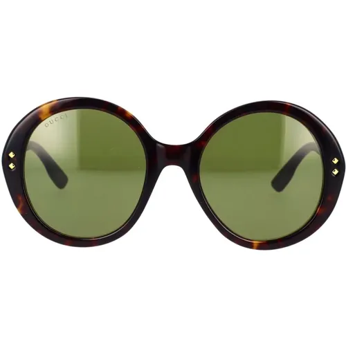 Retro Round Sunglasses with Metal Rivets , female, Sizes: 54 MM - Gucci - Modalova