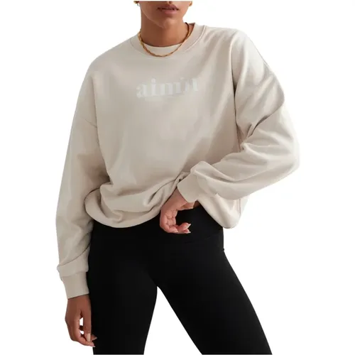 Weicher French Terry Club Sweatshirt , Damen, Größe: L - Aim'n - Modalova