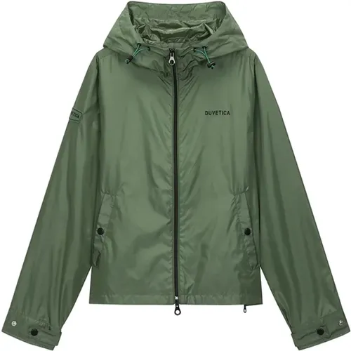 Short Hooded Jacket Water Repellent UV Protection , female, Sizes: M, S - duvetica - Modalova