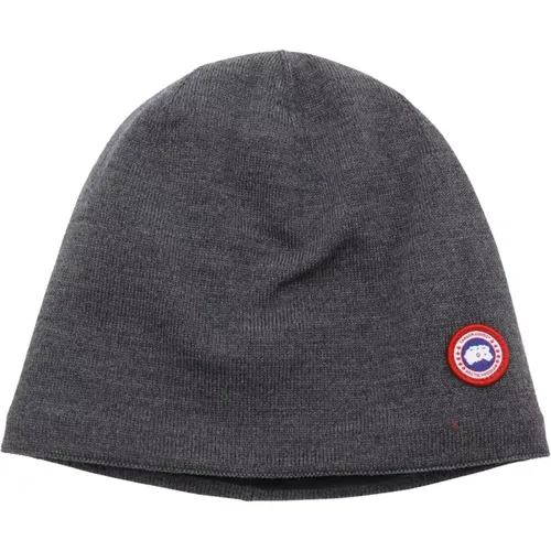 Eisengraue Wollmütze Beanie , Herren, Größe: ONE Size - Canada Goose - Modalova