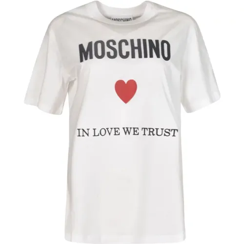 Stilvolle T-Shirts und Polos , Damen, Größe: S - Moschino - Modalova